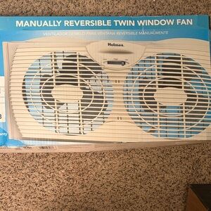 Holmes White Twin Window Fan